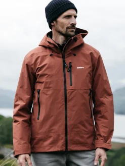 Outlet Finisterre Men's Stormbird Waterproof Jacket DarkRosewood