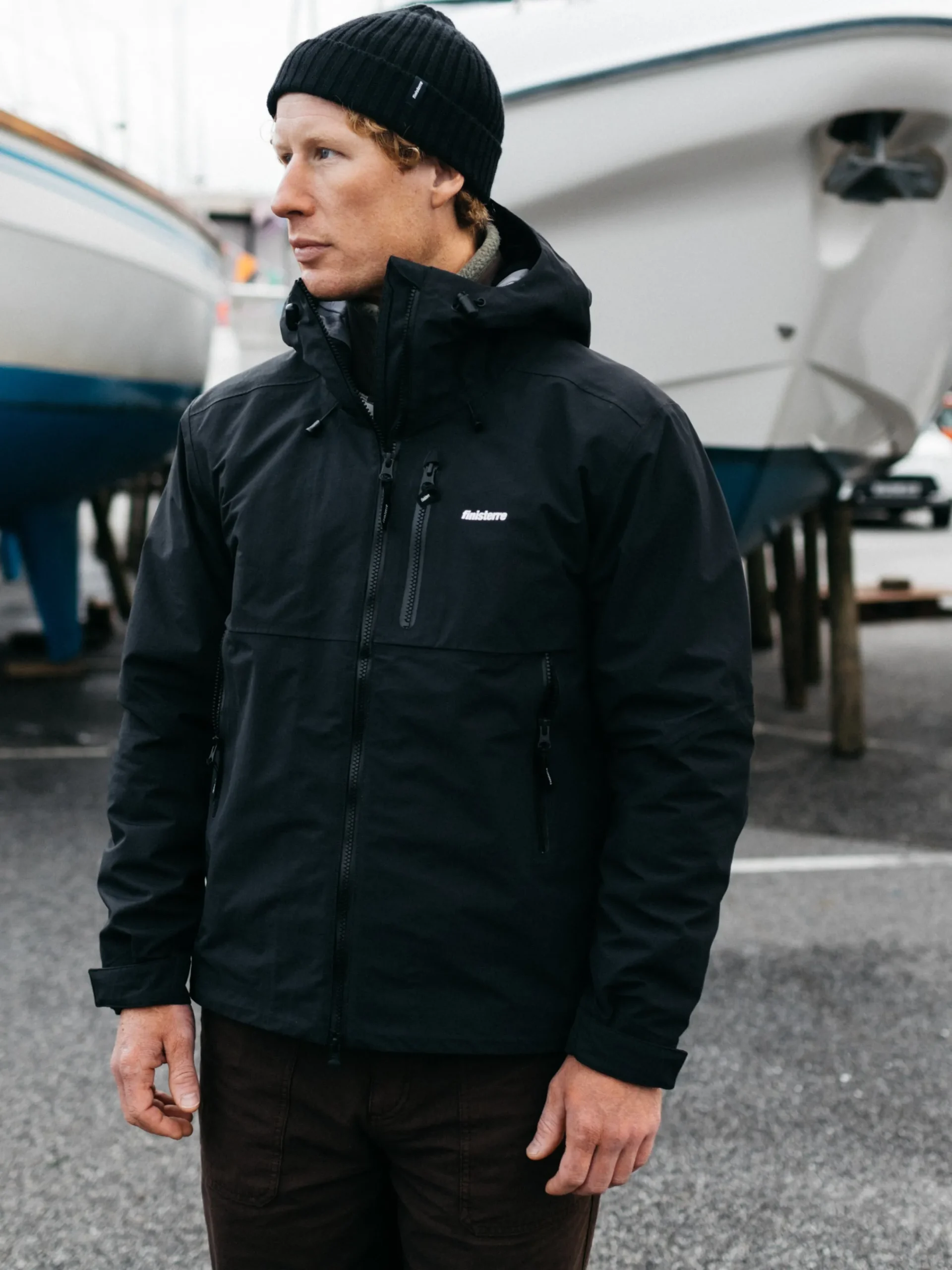 Hot Finisterre Men's Stormbird Waterproof Jacket Black