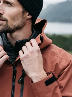 Outlet Finisterre Men's Stormbird Waterproof Jacket DarkRosewood