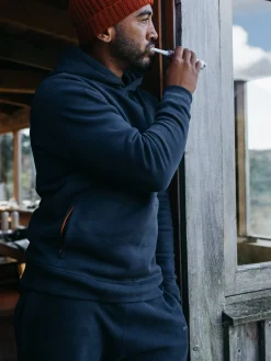 New Finisterre Men's Zawn Hoodie Navy
