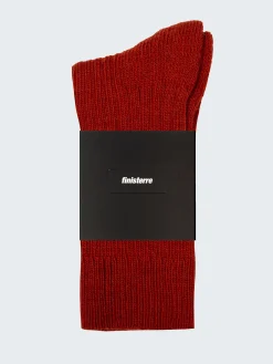 Best Finisterre Ribbed Sock BrickRed