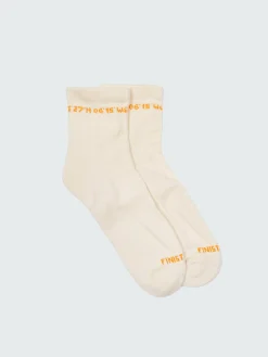 Clearance Finisterre Rossby Ankle Sports Sock Ecru/Flame
