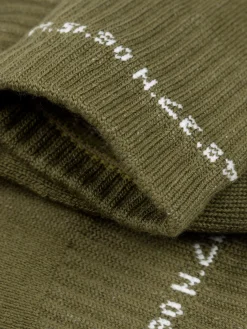 Outlet Finisterre Rossby Ankle Sports Sock Olive/Ecru