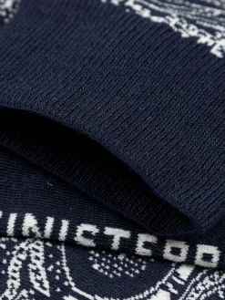 Shop Finisterre Tidelands Lightweight Sock PaisleyNavy/Ecru