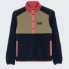 Cheap Finisterre Women's Axiom 1/4 Snap Fleece Navy/Rouge/WillowGreen