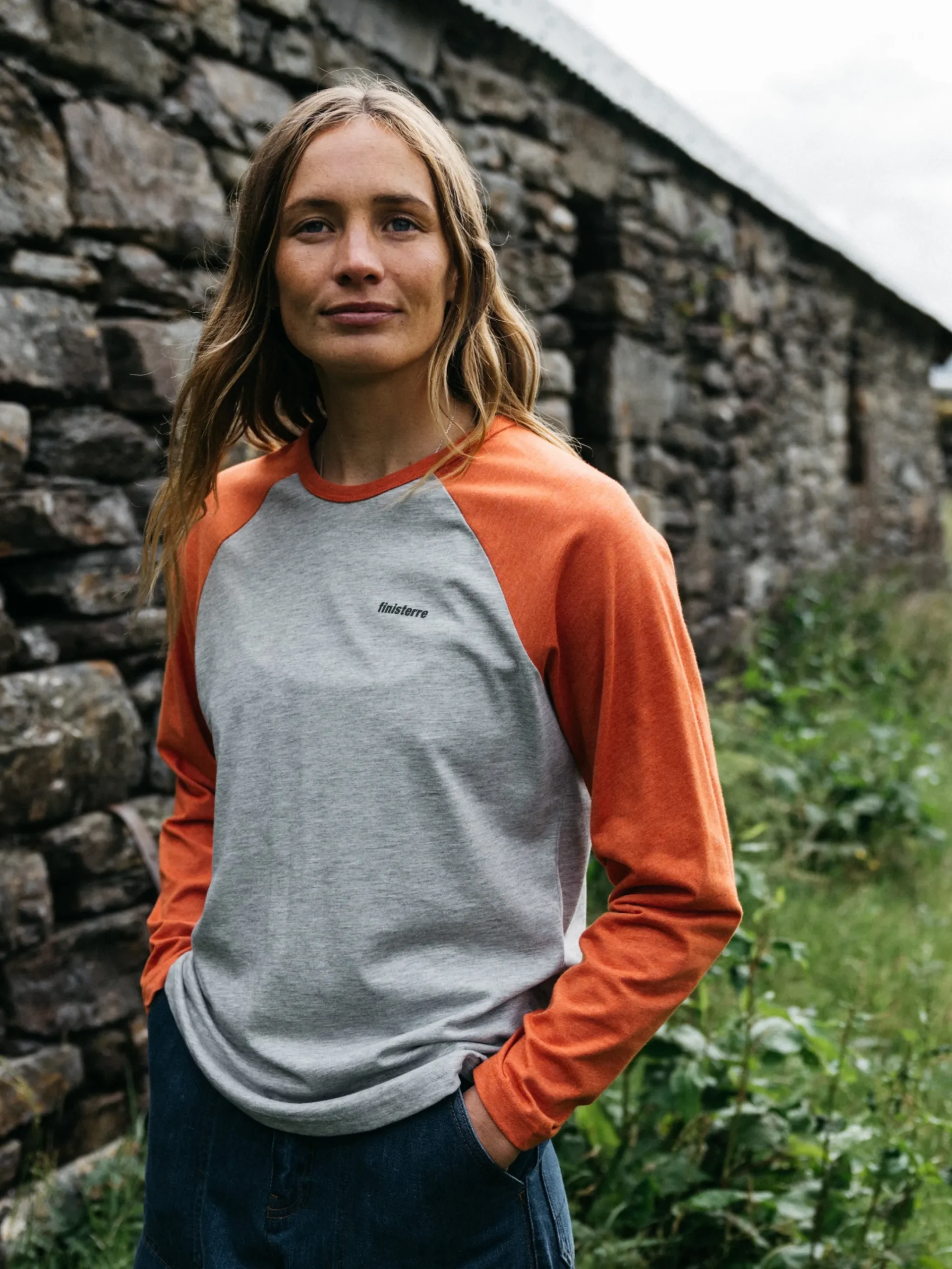 Flash Sale Finisterre Women's Bailey Long Sleeve T-Shirt GreyMarl/RedRust