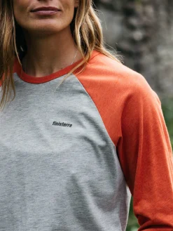 Flash Sale Finisterre Women's Bailey Long Sleeve T-Shirt GreyMarl/RedRust