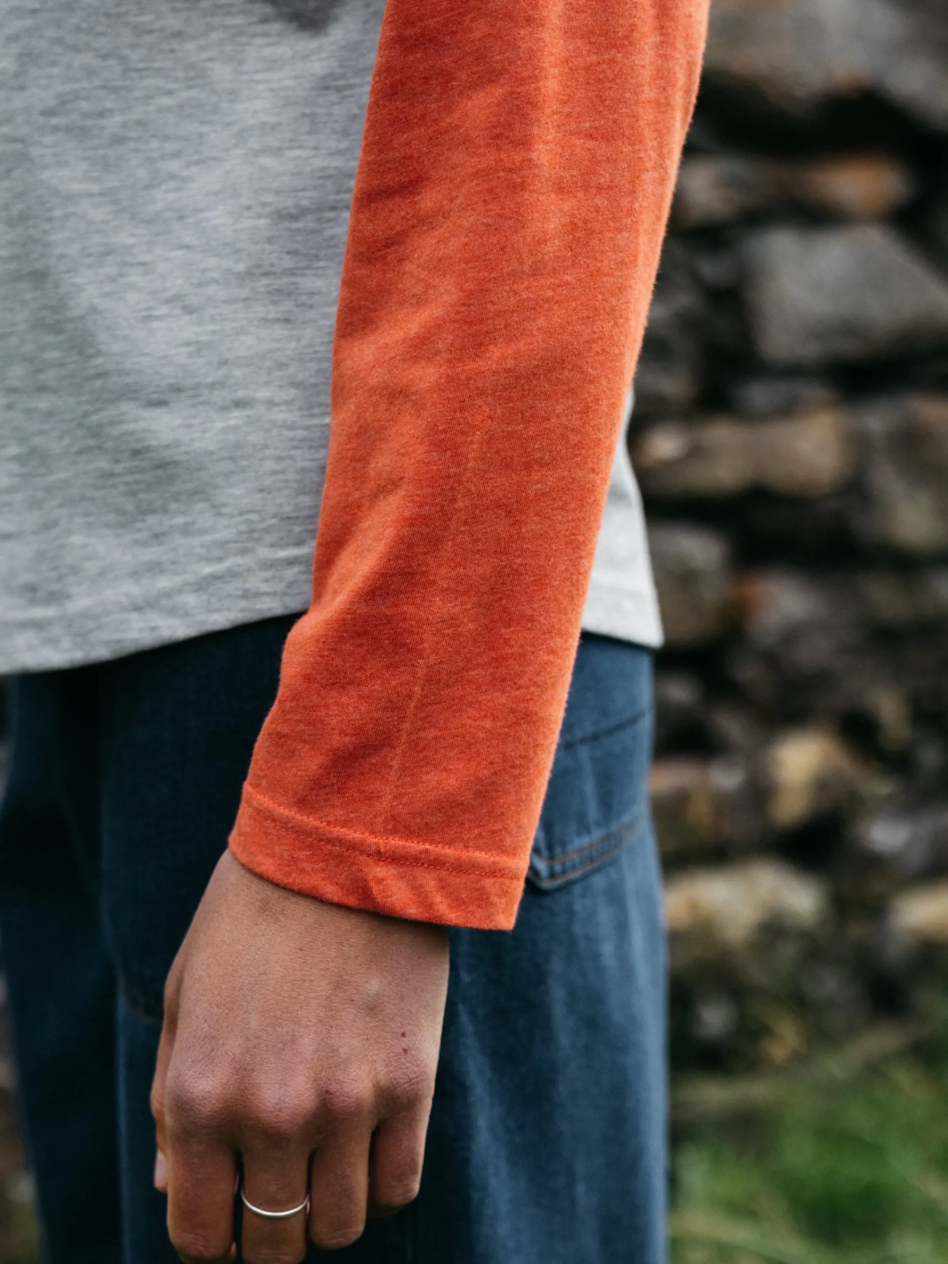 Flash Sale Finisterre Women's Bailey Long Sleeve T-Shirt GreyMarl/RedRust