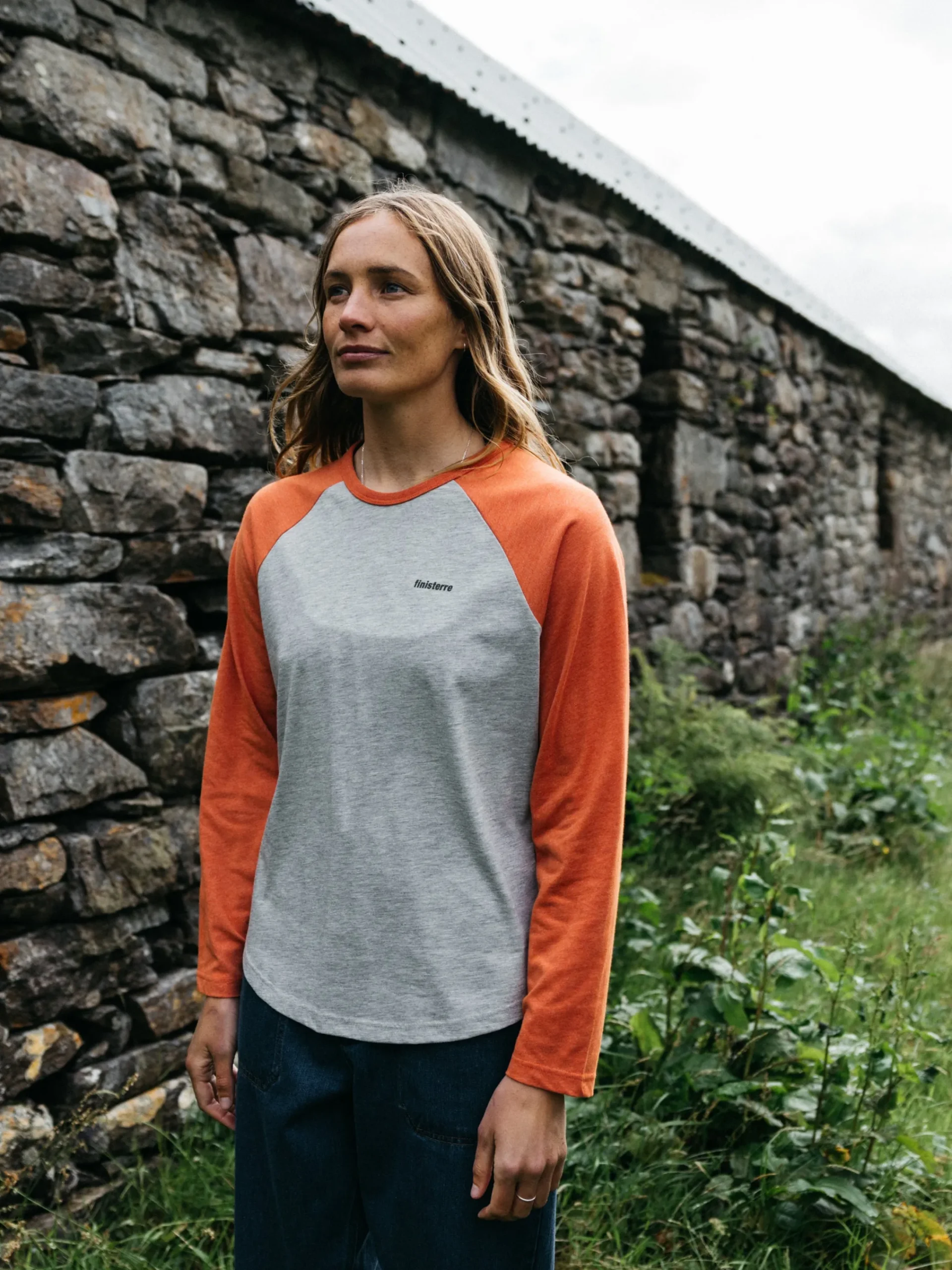 Flash Sale Finisterre Women's Bailey Long Sleeve T-Shirt GreyMarl/RedRust