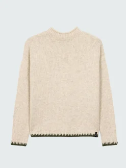 Flash Sale Finisterre Women's Blanket Stitch Taran Sweater Oatmeal