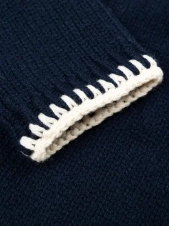 Clearance Finisterre Women's Blanket Stitch Taran Sweater Navy