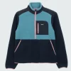 Outlet Finisterre Women's Bolster 1/4 Zip Fleece Navy/OceanStorm/HeatherMist