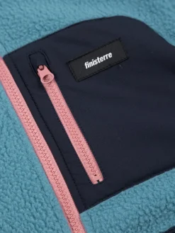 Outlet Finisterre Women's Bolster 1/4 Zip Fleece Navy/OceanStorm/HeatherMist