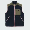 Sale Finisterre Women's Bolster Fleece Vest Navy/Olive