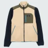 Outlet Finisterre Women's Bolster Full Zip Fleece Navy/Oatmeal/Olive