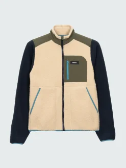 Outlet Finisterre Women's Bolster Full Zip Fleece Navy/Oatmeal/Olive