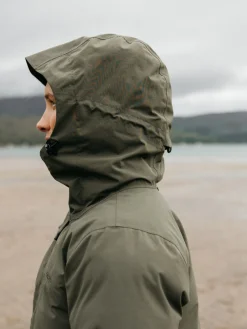 Shop Finisterre Women's Caelus Waterproof Parka Olive