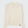 New Finisterre Women's Cavan Ribbed Knit Sweater Ecru