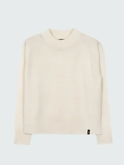 New Finisterre Women's Cavan Ribbed Knit Sweater Ecru