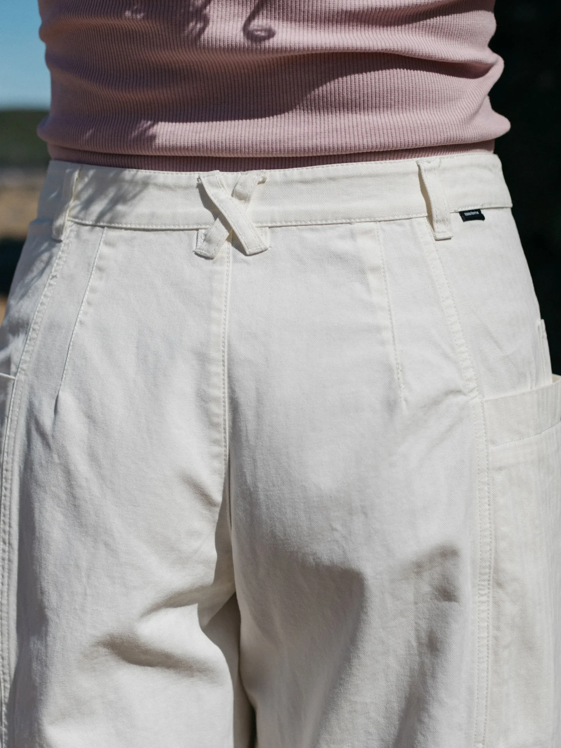 Shop Finisterre Women's Croft Workwear Balloon Pant Ecru