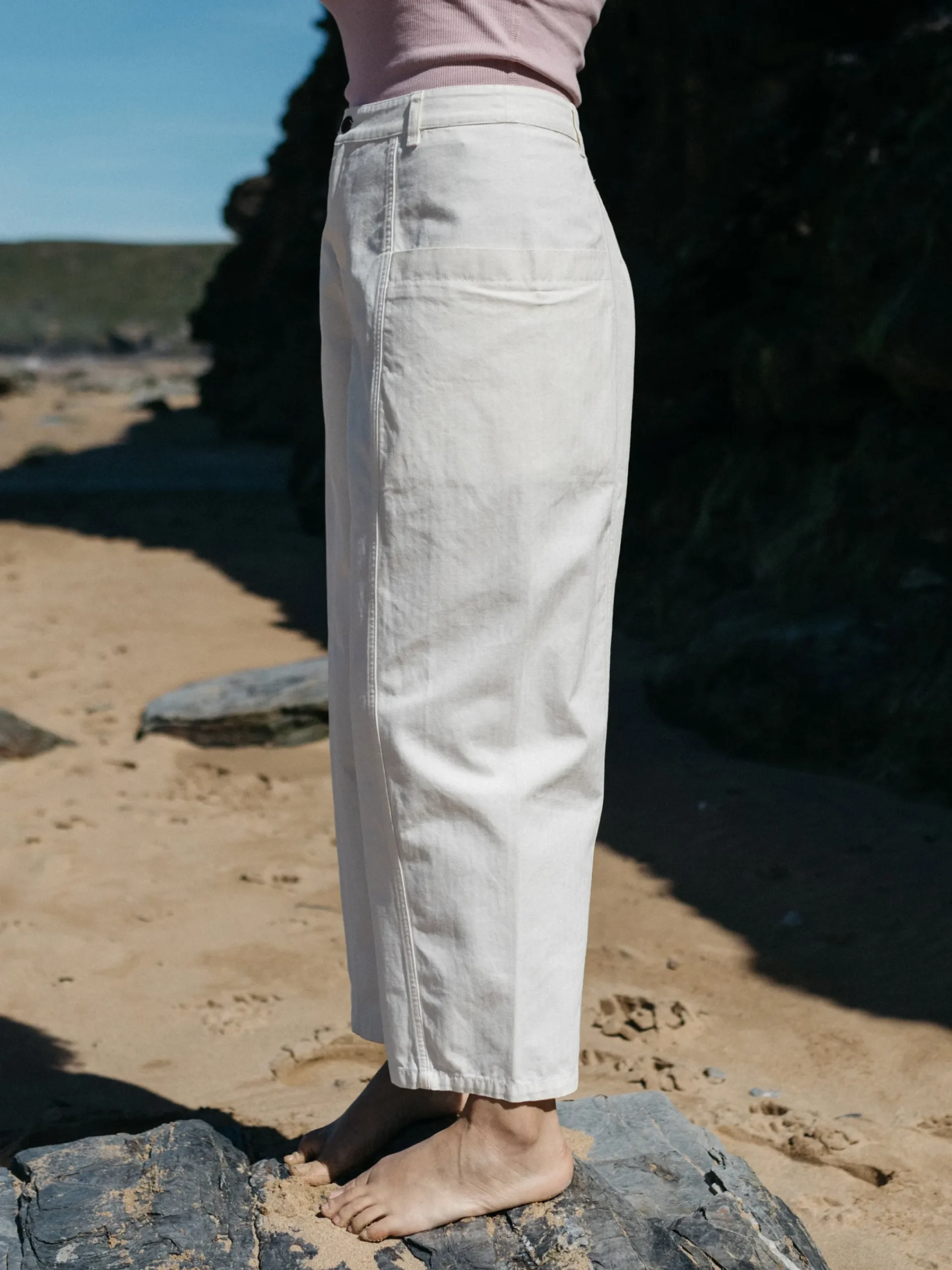 Shop Finisterre Women's Croft Workwear Balloon Pant Ecru