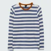 Discount Finisterre Women's Eldon Long Sleeve T-Shirt CoastalFjord/Ecru