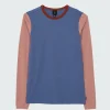 Fashion Finisterre Women's Eldon Long Sleeve T-Shirt CoastalFjord/PinkSalt