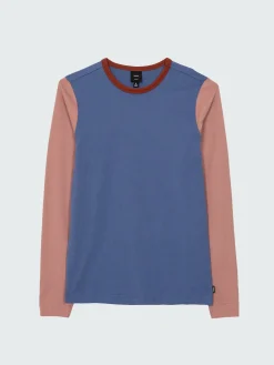 Fashion Finisterre Women's Eldon Long Sleeve T-Shirt CoastalFjord/PinkSalt