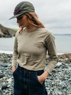 Discount Finisterre Women's Eldon Long Sleeve T-Shirt WillowGreen
