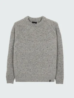 Fashion Finisterre Women's Farne Crew Neck Knit Sweater GreyMarl