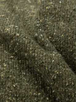 Shop Finisterre Women's Farne Crew Neck Knit Sweater Olive