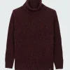 Discount Finisterre Women's Farne Roll Neck Knit Sweater BlackCherry