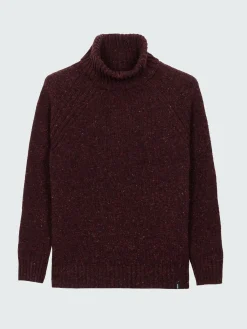 Discount Finisterre Women's Farne Roll Neck Knit Sweater BlackCherry