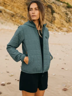 Sale Finisterre Women's Firecrest Hooded Jacket DeepSea