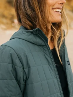 Sale Finisterre Women's Firecrest Hooded Jacket DeepSea