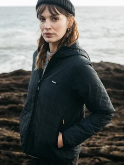 Shop Finisterre Women's Firecrest Hooded Jacket Black