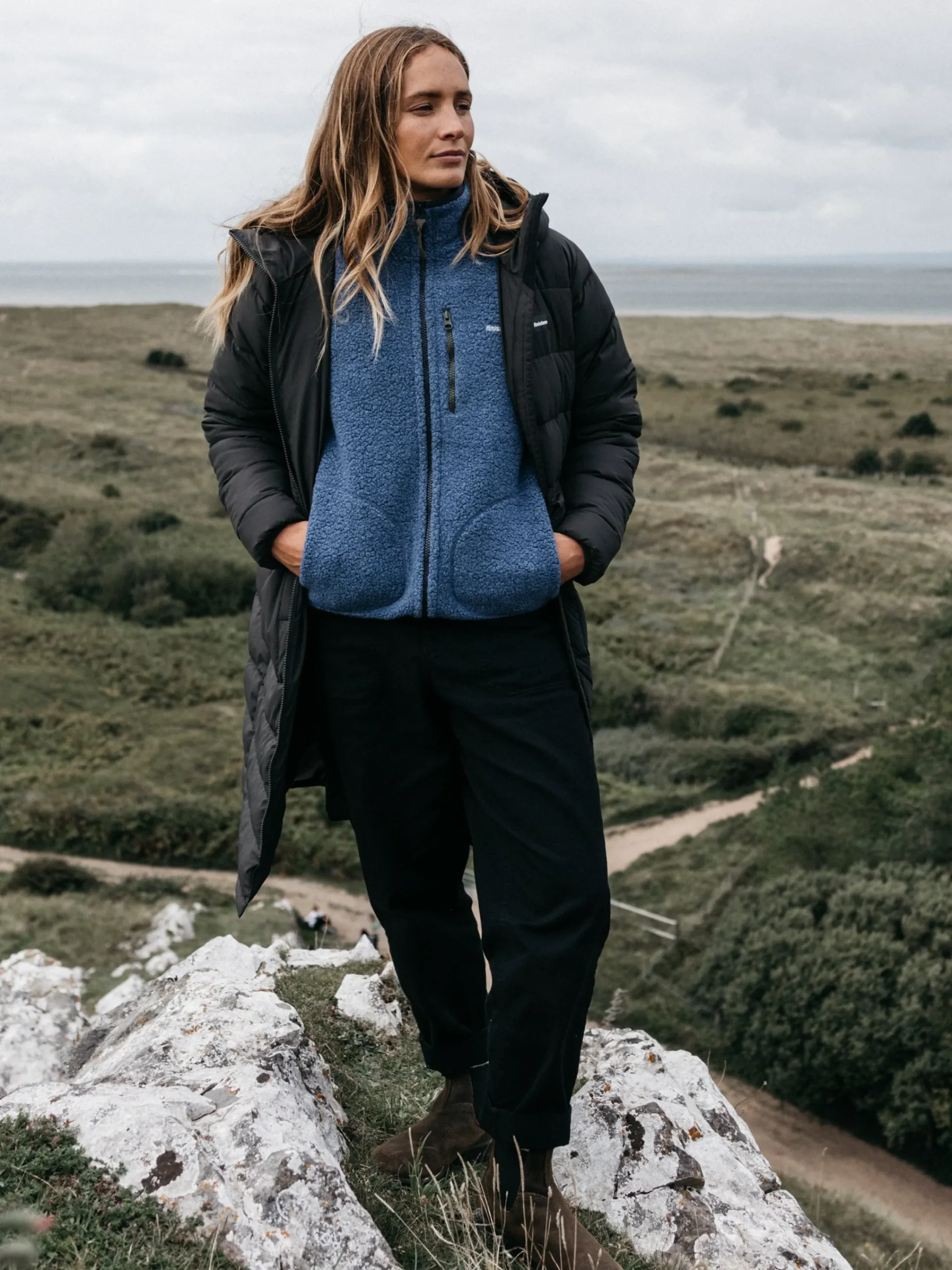 Sale Finisterre Women's Hegen Full Zip Wool Fleece CoastalFjord