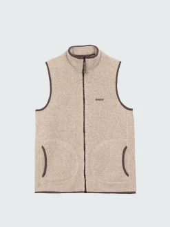 Fashion Finisterre Women's Hegen Wool Fleece Vest Oatmeal