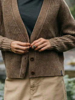 New Finisterre Women's Mora Knit Cardigan EarthBrown