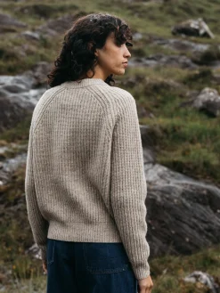 Clearance Finisterre Women's Mora Knit Sweater Oatmeal