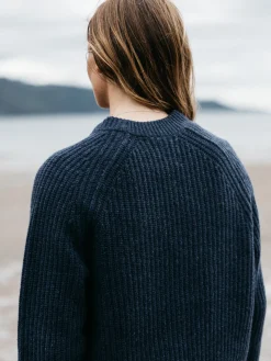 Hot Finisterre Women's Mora Knit Sweater Navy