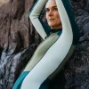 Best Finisterre Women's Nieuwland 2mm Yulex® Long Sleeve Swimsuit Teal/Khaki/Aqua