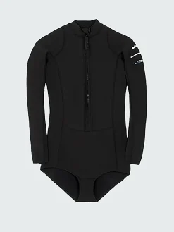 Cheap Finisterre Women's Nieuwland 2mm Yulex® Long Sleeve Swimsuit Black