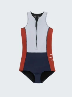 Best Sale Finisterre Women's Nieuwland 2mm Yulex® Swimsuit Navy/Sky/Rust