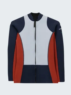 Clearance Finisterre Women's Nieuwland 2mm Yulex® Long Sleeve Top Navy/Sky/Rust
