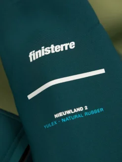 Best Finisterre Women's Nieuwland 2mm Yulex® Long Sleeve Swimsuit Teal/Khaki/Aqua