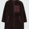 Outlet Finisterre Women's Orsik Fleece Longline Jacket SealBrown