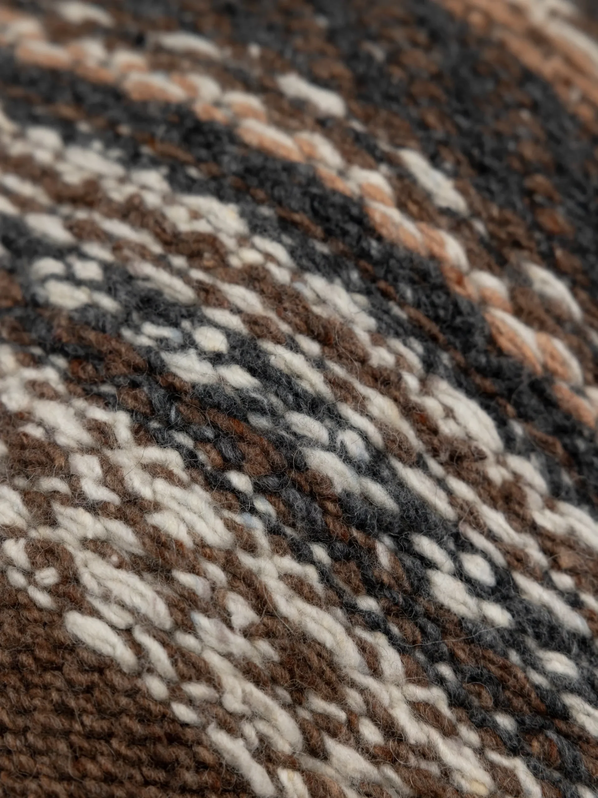 Outlet Finisterre Women's Rocall Fair Isle Roll Neck Sweater ChocolateMulti