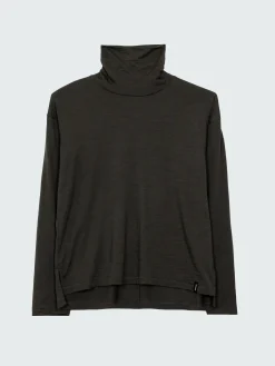 Sale Finisterre Women's Seeker Merino High Neck T-Shirt Raven
