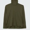 Cheap Finisterre Women's Seeker Merino High Neck T-Shirt Olive